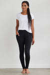 Women's Organic 100% Cotton Leggings with Pockets - Black