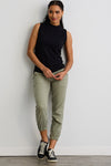 Women's Organic Cotton Sleeveless Mock Neck Top - Black
