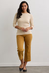 Women's Organic Cotton Cable Knit Boat Neck Sweater - Undyed