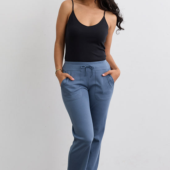 Women's Organic 100% Cotton Lounge Pants - Storm Blue