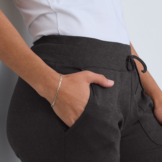 Women's Organic 100% Cotton Lounge Pants - Dark Charcoal Heather