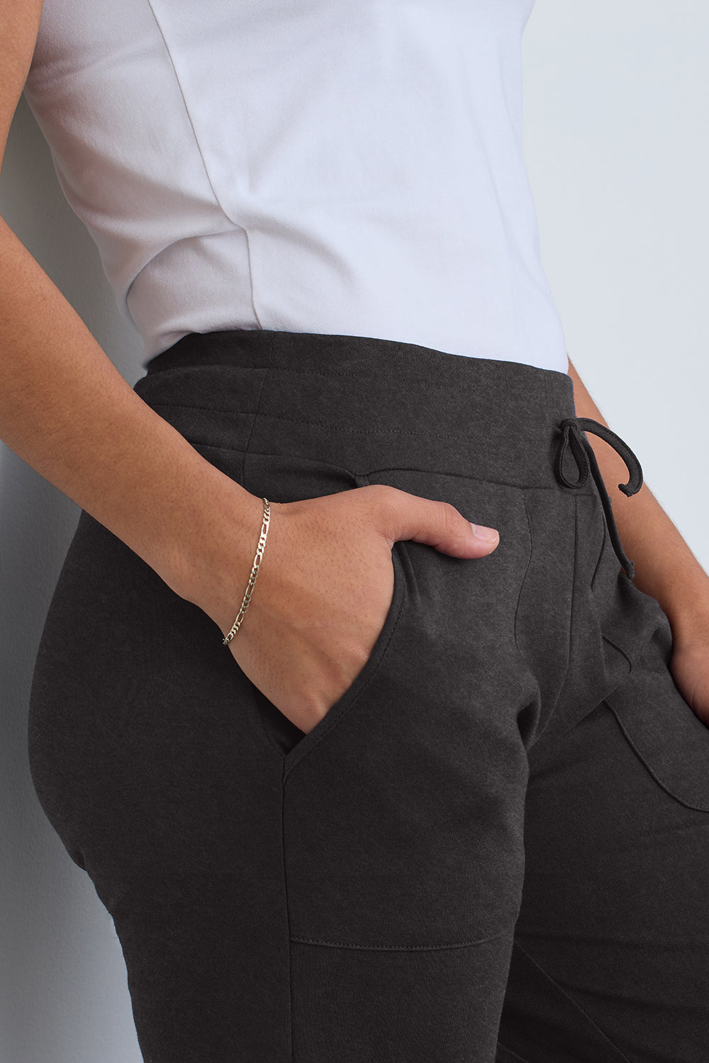 Women's Organic 100% Cotton Lounge Pants - Dark Charcoal Heather