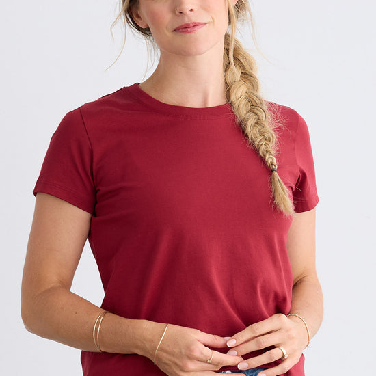 Women's Ultra 100% Organic Cotton Relaxed Crew Neck T-shirt - Bonfire