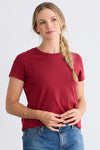 Women's Ultra 100% Organic Cotton Relaxed Crew Neck T-shirt - Bonfire