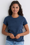 Women's Ultra 100% Organic Cotton Relaxed Crew Neck T-shirt - Indigo