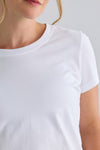 Women's Ultra 100% Organic Cotton Relaxed Crew Neck T-shirt - White