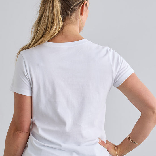 Women's Ultra 100% Organic Cotton Relaxed Crew Neck T-shirt - White