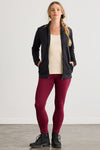 Women's Organic Cotton French Terry Full Zip Jacket - Black