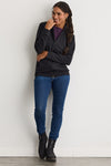 Women's Organic Cotton French Terry Full Zip Jacket - Black