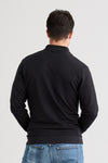 Men's Organic Cotton French Terry Full Zip Jacket - Black