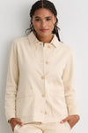 Women's Organic Cotton Double Knit Luxe Shirt Jacket - Undyed