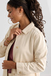 Women's Organic Cotton Double Knit Luxe Shirt Jacket - Undyed