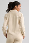 Women's Organic Cotton Double Knit Luxe Shirt Jacket - Undyed