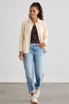 Women's Organic Cotton Double Knit Luxe Shirt Jacket - Undyed