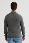 Men's Baby Alpaca Quarter Zip Pullover Sweater - Grey