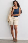 Women's 100% Organic Cotton Lounge Shorts - 7" Inseam - Undyed