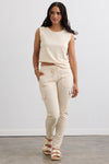 Women's 100% Organic Cotton Lightweight Jogger Cargo Pants - Undyed