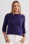 Women's Organic All-cotton Roll Neck Sweater - Violet Blue