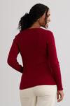 Women's Organic Cotton Cable Rib Crew Neck Sweater
