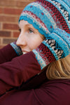 Highlands Pattern Alpaca Blend Hand Warmers - Turquoise