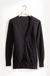 Women's Organic Boyfriend Cardigan Sweater - Black