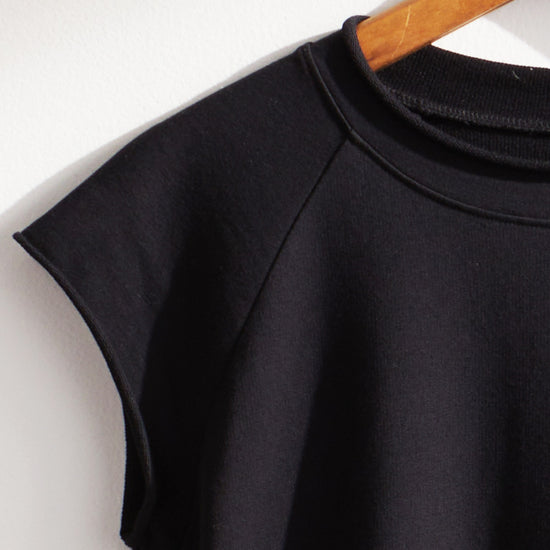 Women's Organic Minimalist French Terry Dress - Black