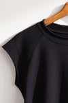 Women's Organic Minimalist French Terry Dress - Black