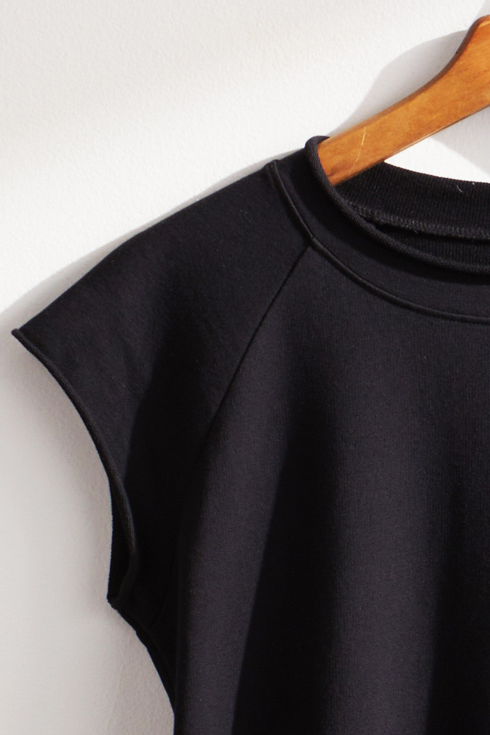 Women's Organic Minimalist French Terry Dress - Black