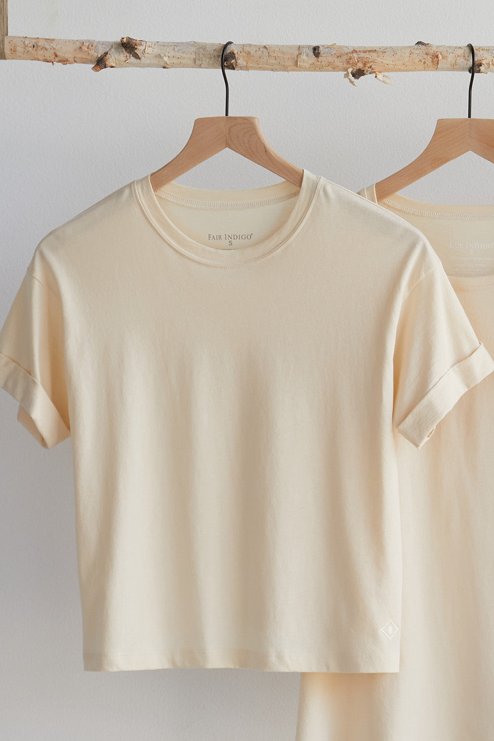Women's Organic 100% Cotton Relaxed Crop T-shirt - Undyed