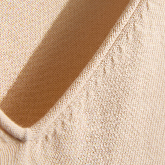 Women's Organic Cotton Relaxed V-Neck Sweater - Undyed