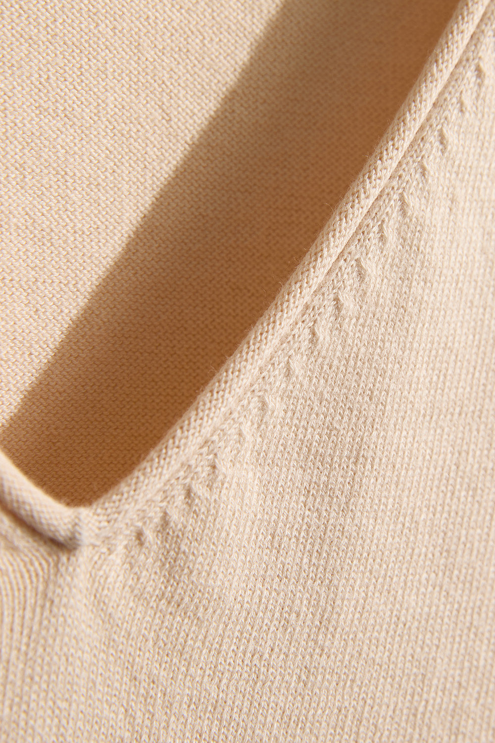 Women's Organic Cotton Relaxed V-Neck Sweater - Undyed