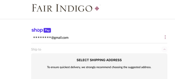 Shop Pay logged in