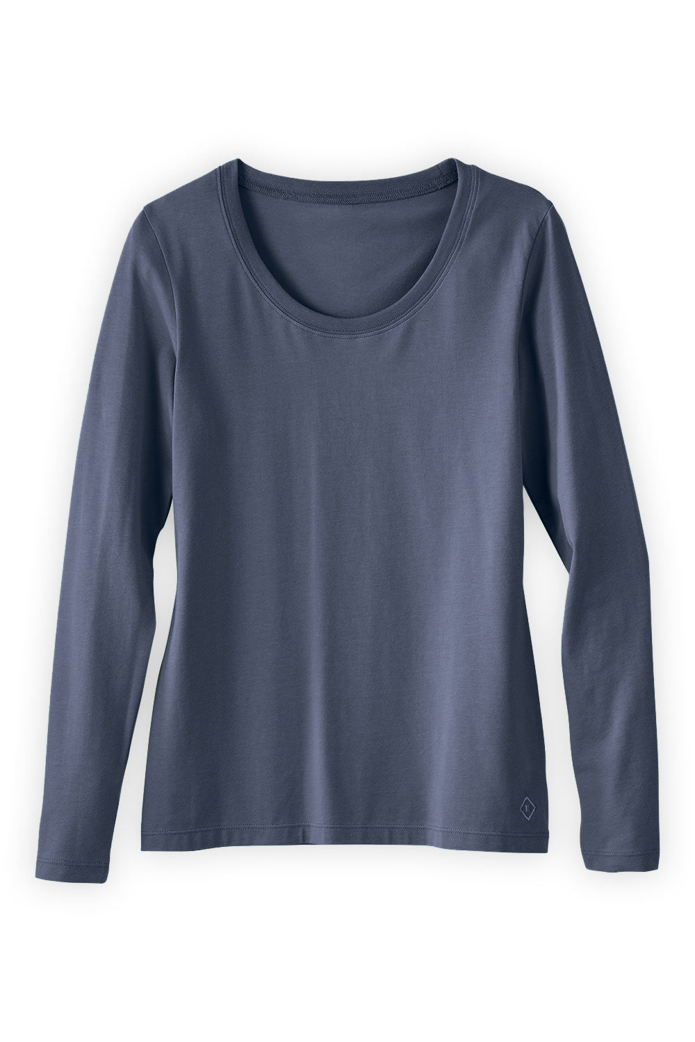 Women's Organic Cotton Scoop Neck Long Sleeve Tee - Slate