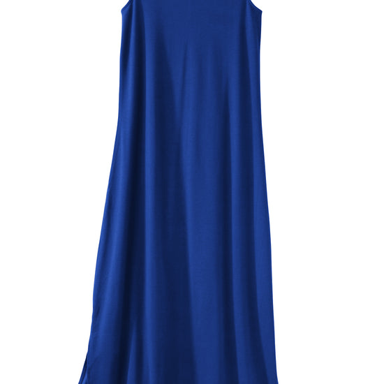 Women's 100% Organic Cotton Midi Tank Dress - Royal Blue
