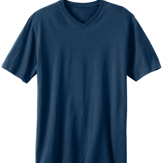 Men's Organic Cotton V-Neck T-Shirt - Dark Ocean