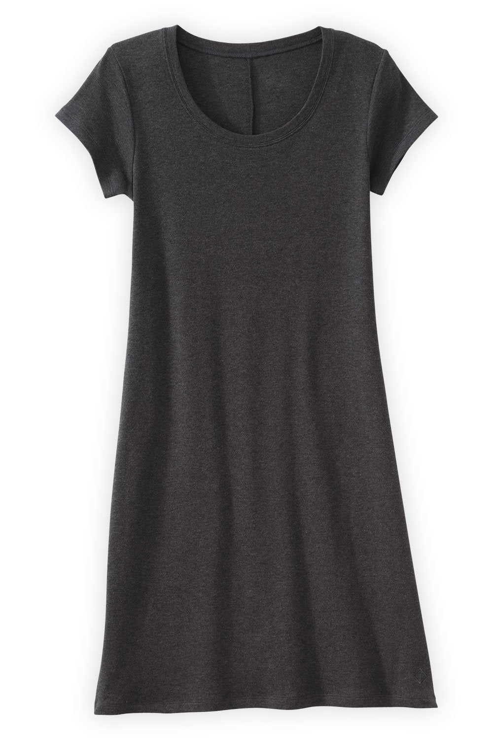 Women's 100% Organic Cotton T-Shirt Dress - Dark Charcoal Heather
