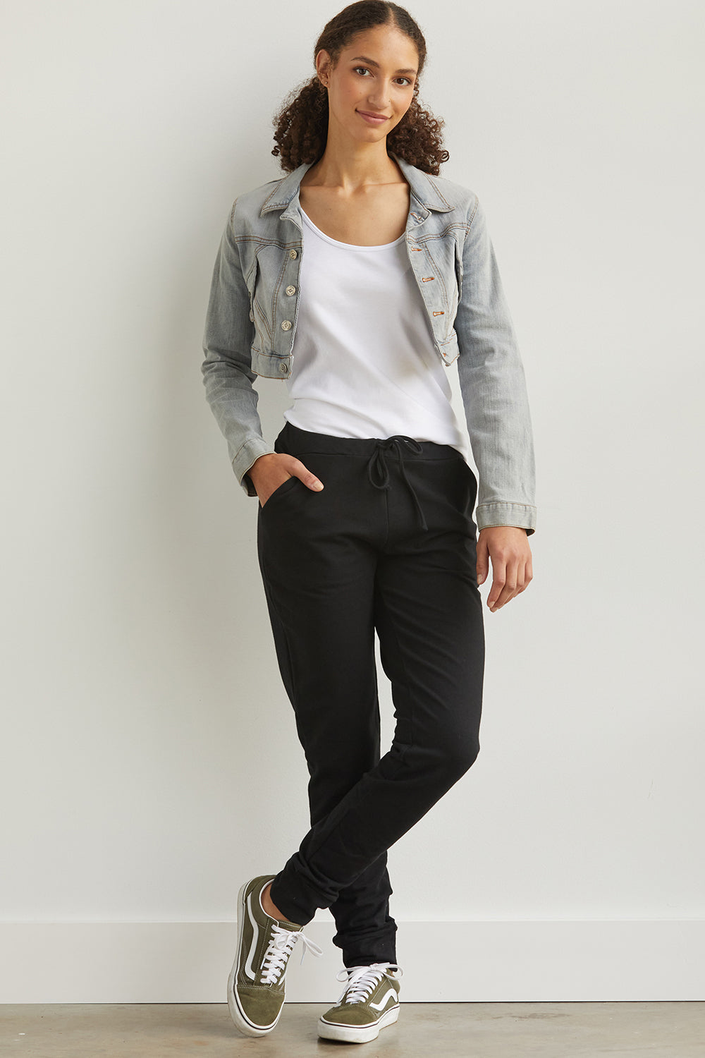 Women's Organic Cotton Joggers - Black