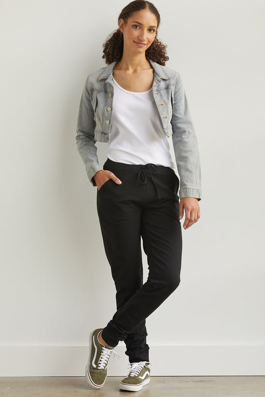 Women's Organic Cotton Joggers - Black