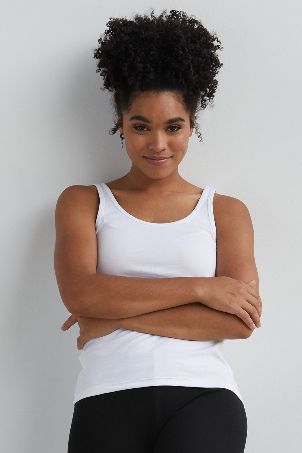 Women's Luxe 100% Organic Cotton Tank Top - Black