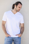 Men's Organic Cotton V-Neck T-Shirt - White