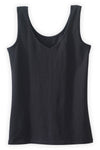 Women's Organic Cotton Reversible 2 in 1 Tank Top - Black